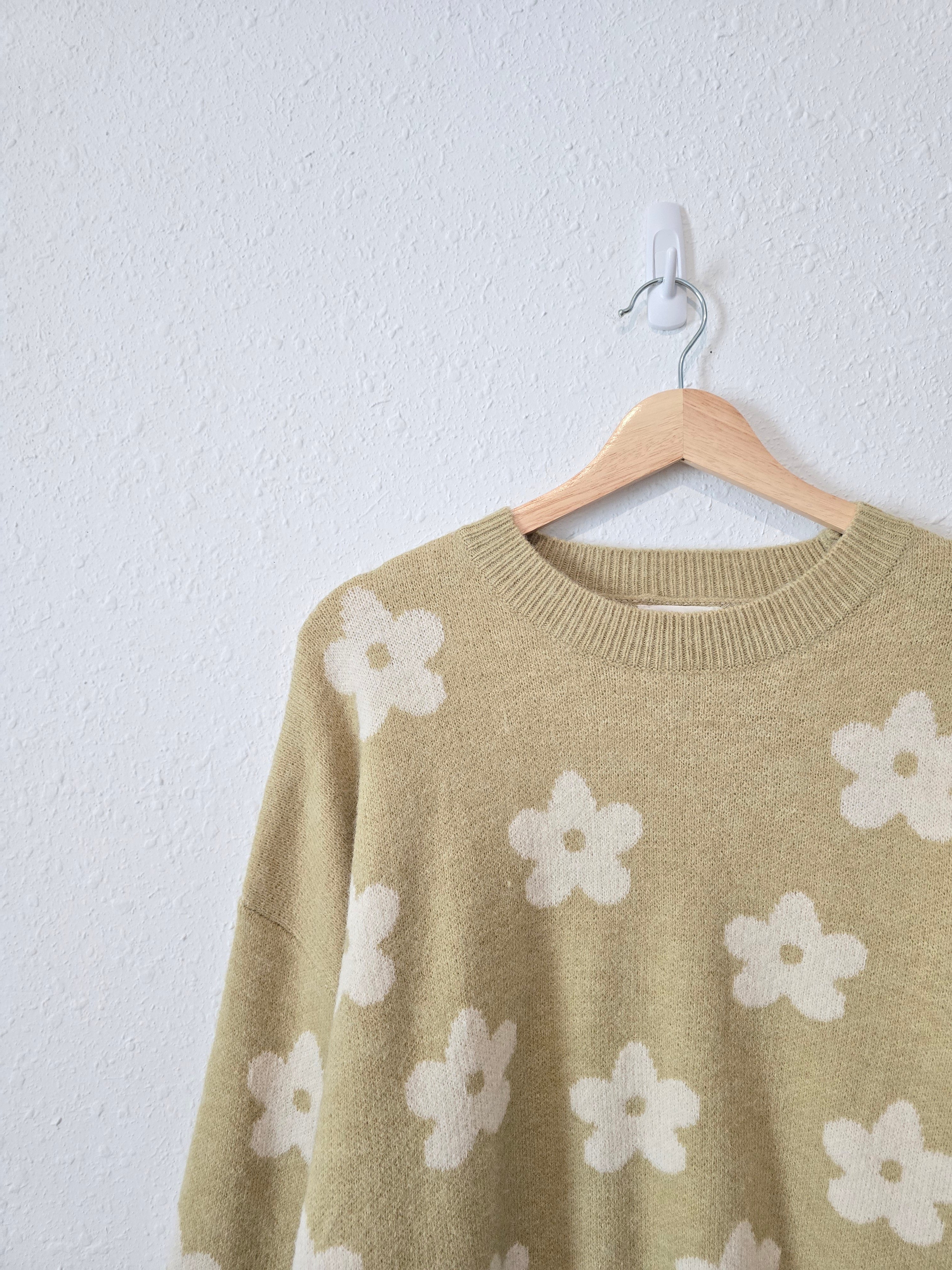 Mimosa Green Floral Sweater (S)