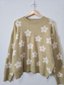 Mimosa Green Floral Sweater (S)