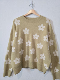 Mimosa Green Floral Sweater (S)