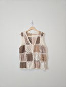 Neutral Crochet Knit Vest (L/XL)