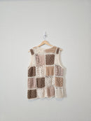 Neutral Crochet Knit Vest (L/XL)