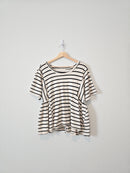 By Together Striped Ruffle Tee (S)