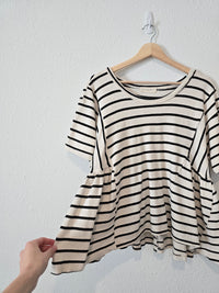By Together Striped Ruffle Tee (S)
