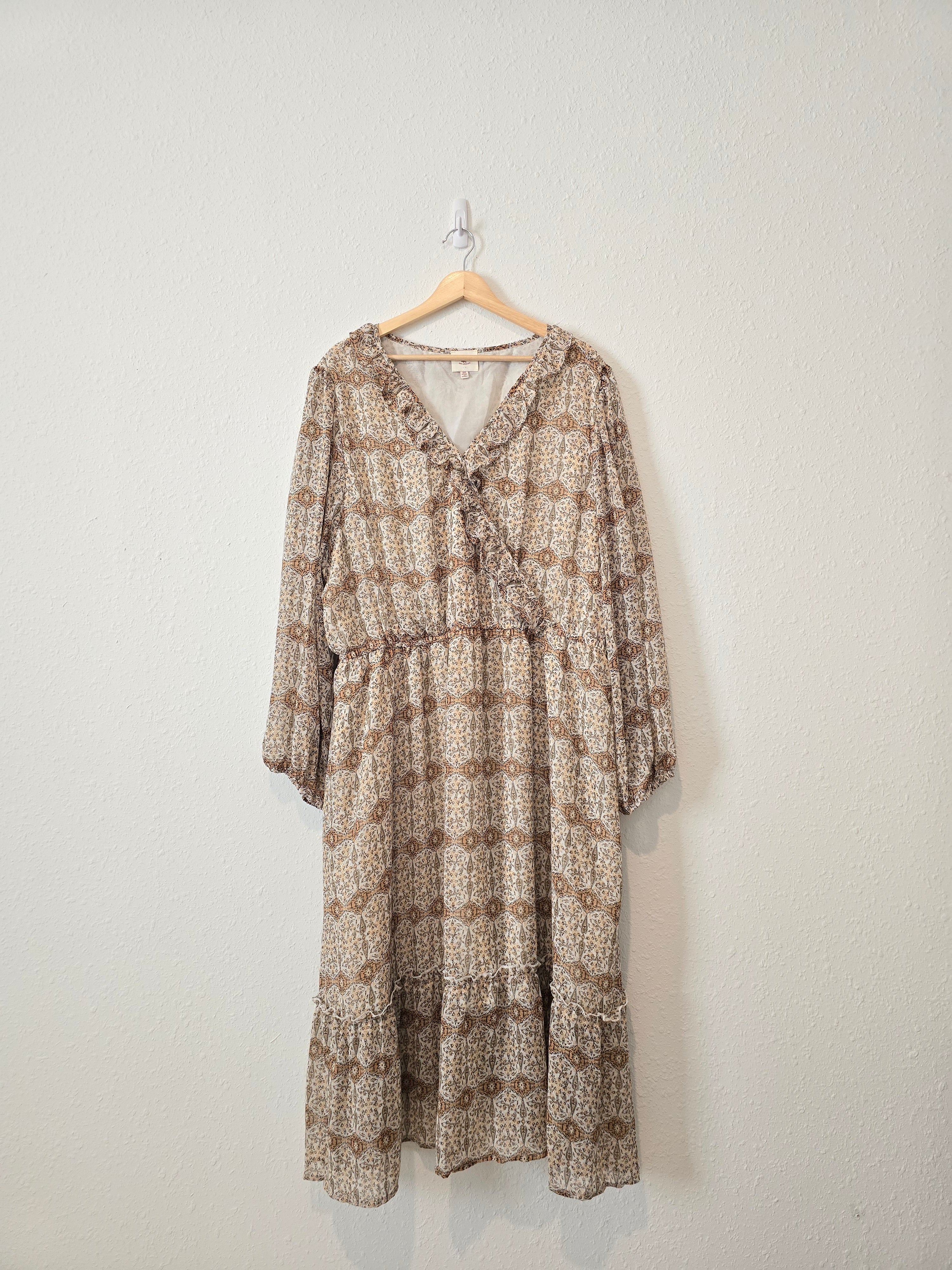 Hayden Patterned Midi Dress (3X)