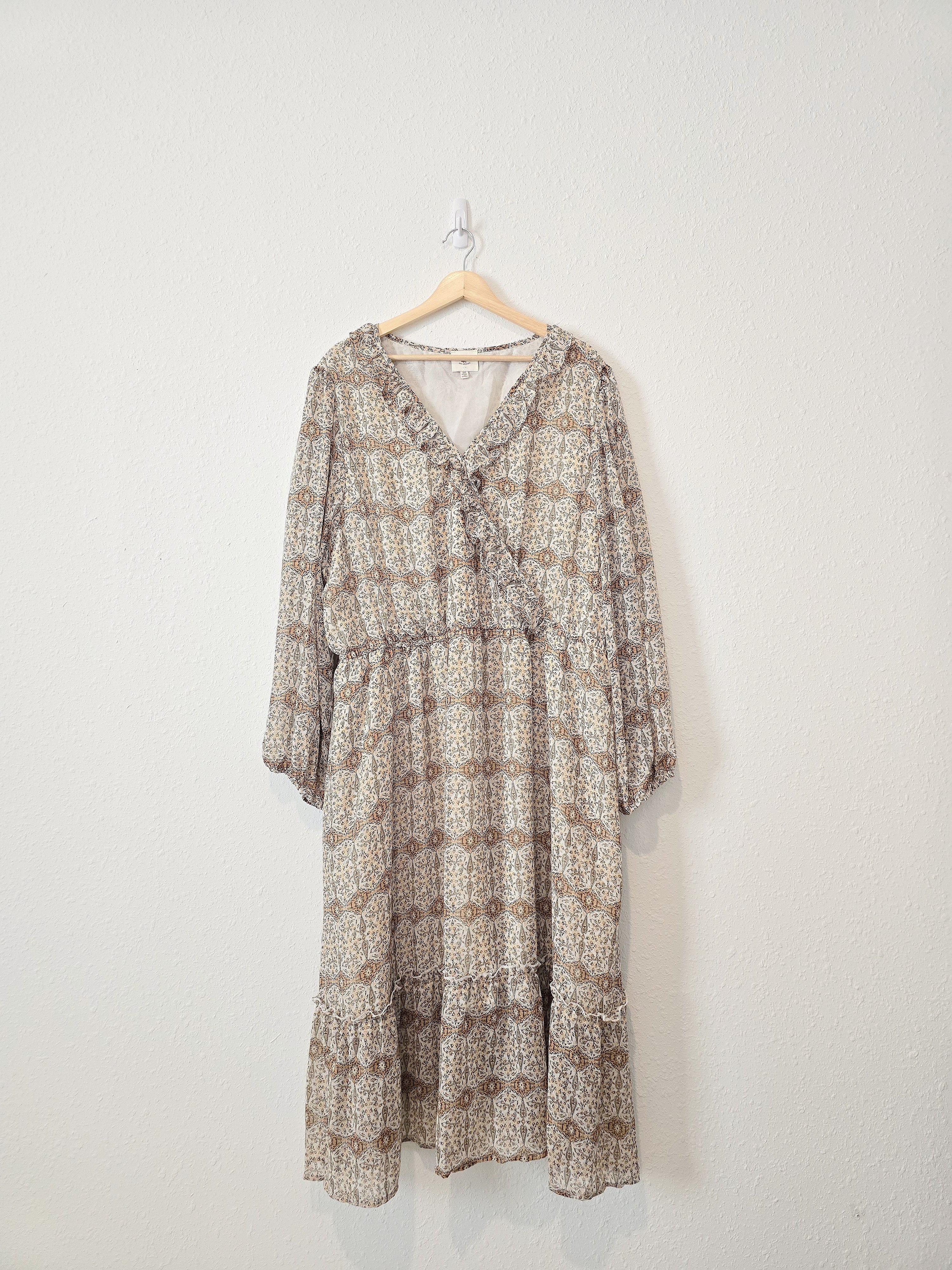 Hayden Patterned Midi Dress (3X)