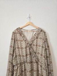 Hayden Patterned Midi Dress (3X)