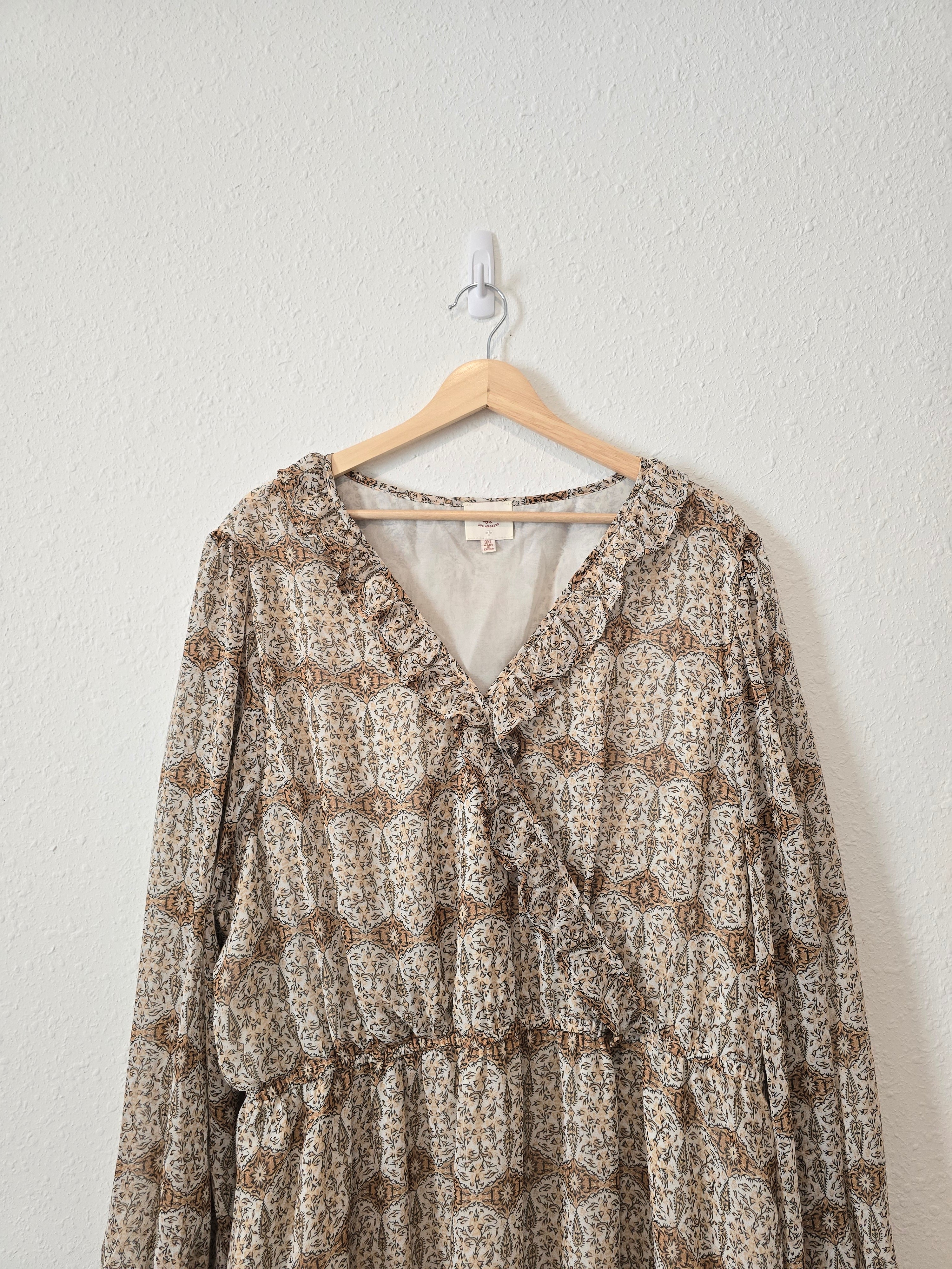 Hayden Patterned Midi Dress (3X)