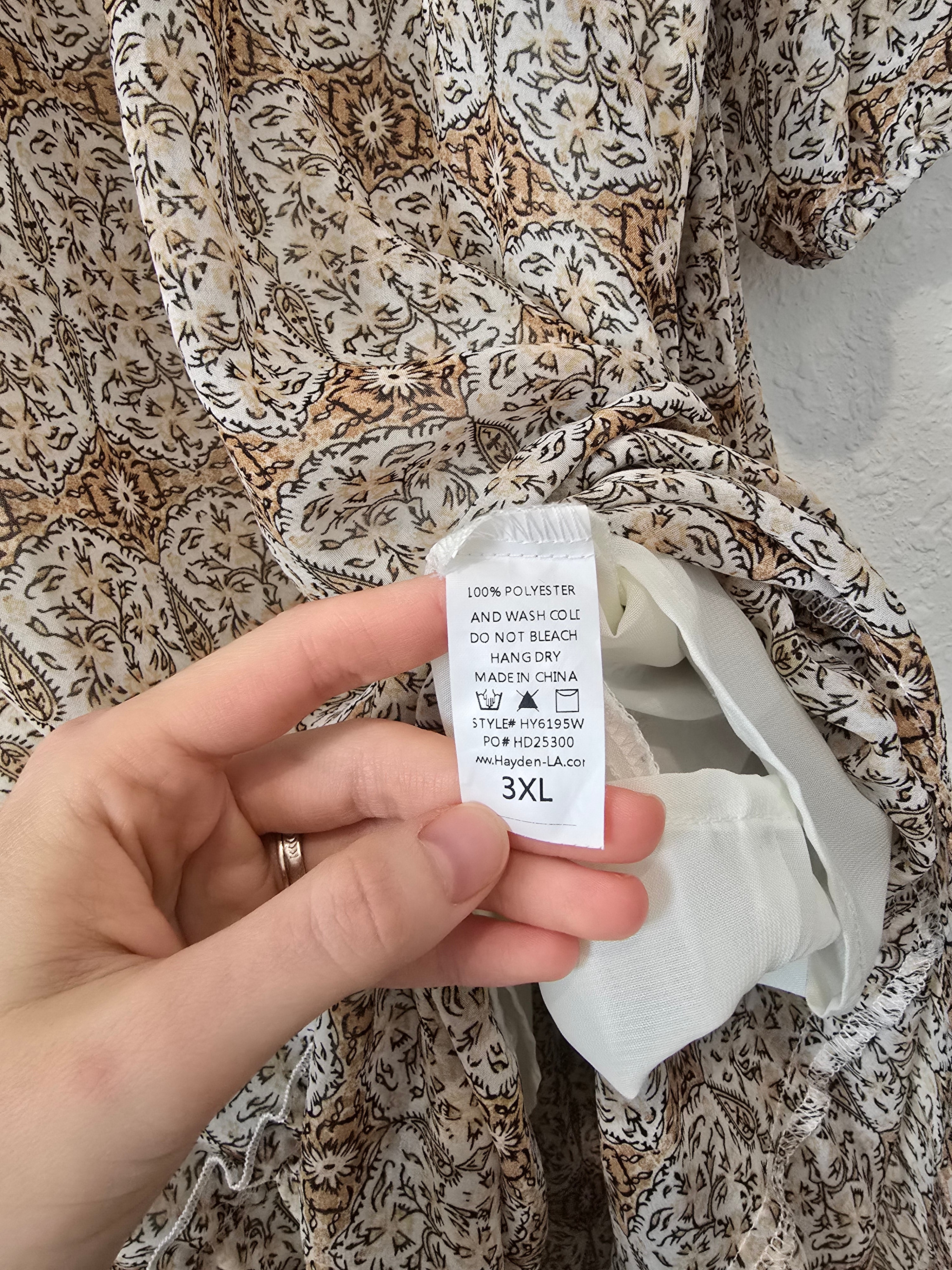 Hayden Patterned Midi Dress (3X)