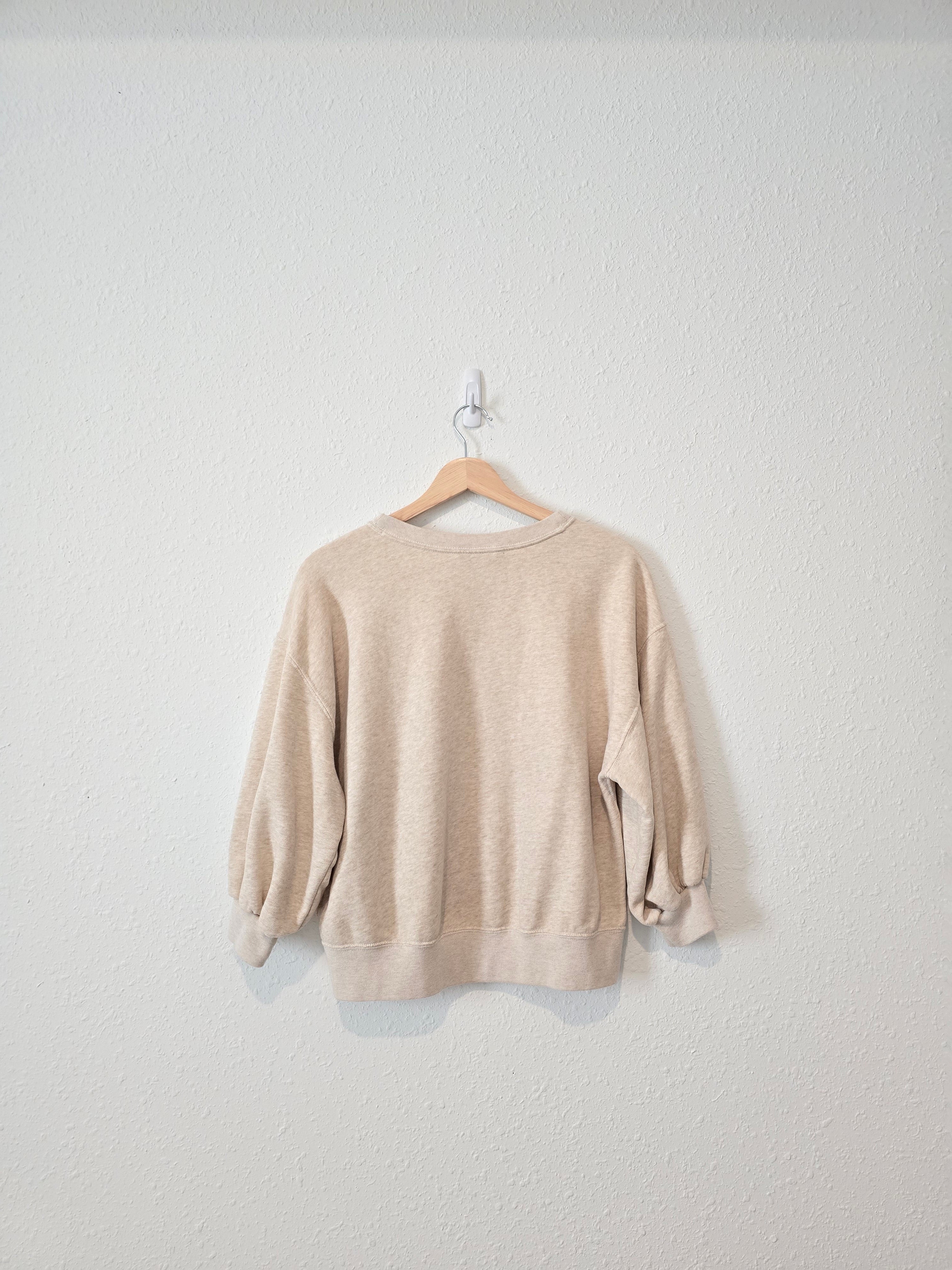 Abercrombie Puff Sleeve Sweatshirt (M)
