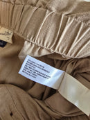 Linen Blend Tiered Midi Skirt (S)