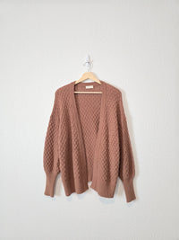 Rylee + Cru Brown Textured Cardigan (XS)