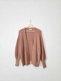 Rylee + Cru Brown Textured Cardigan (XS)