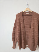 Rylee + Cru Brown Textured Cardigan (XS)