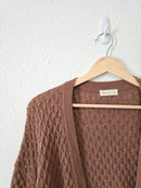 Rylee + Cru Brown Textured Cardigan (XS)