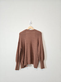 Rylee + Cru Brown Textured Cardigan (XS)