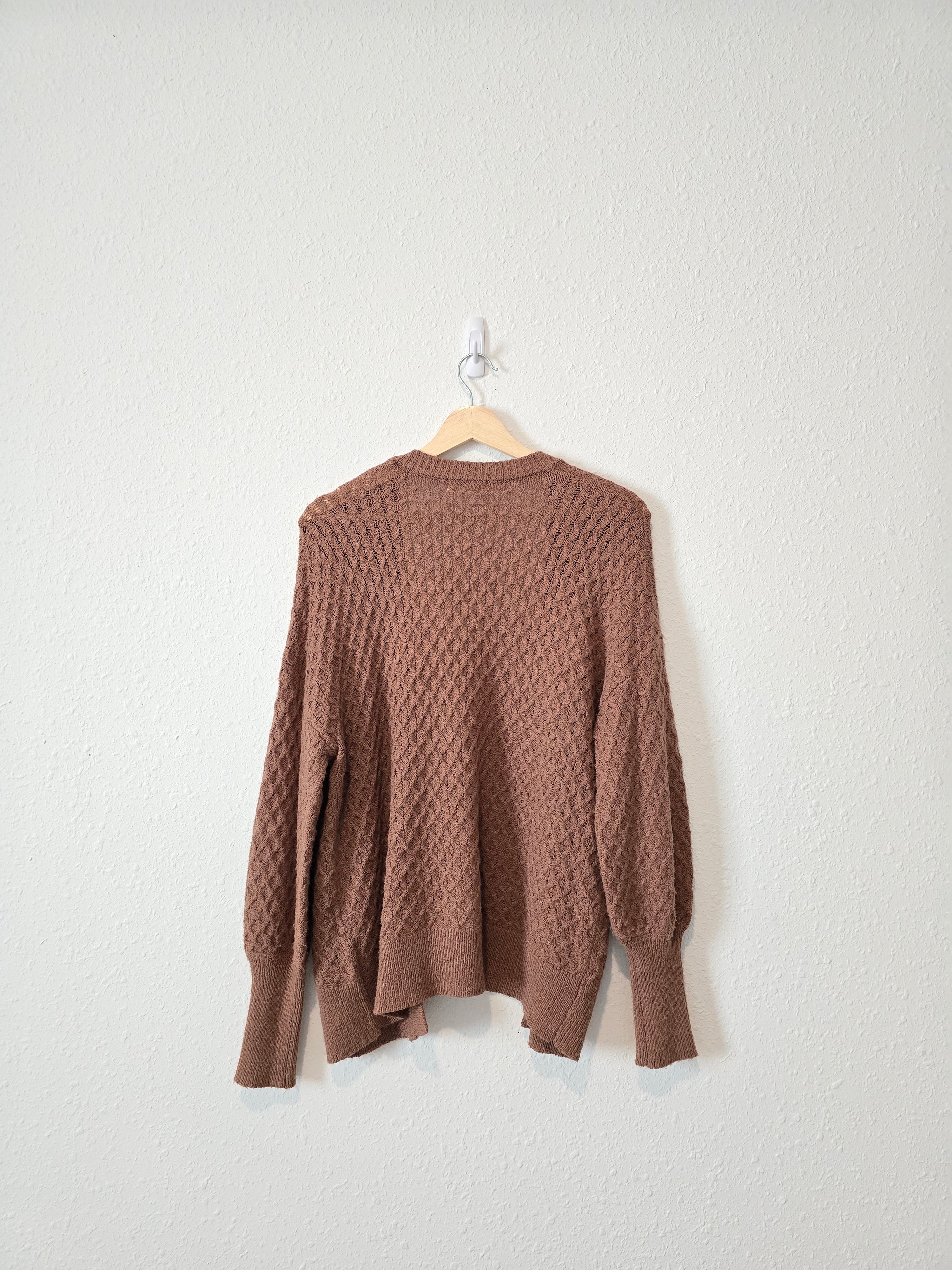 Rylee + Cru Brown Textured Cardigan (XS)