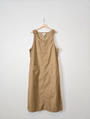 Vintage Cotton Maxi Overall Dress (L)