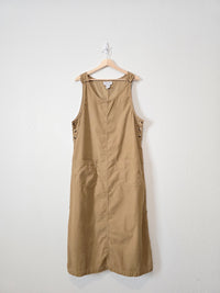 Vintage Cotton Maxi Overall Dress (L)