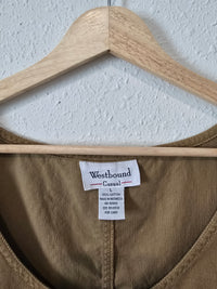 Vintage Cotton Maxi Overall Dress (L)