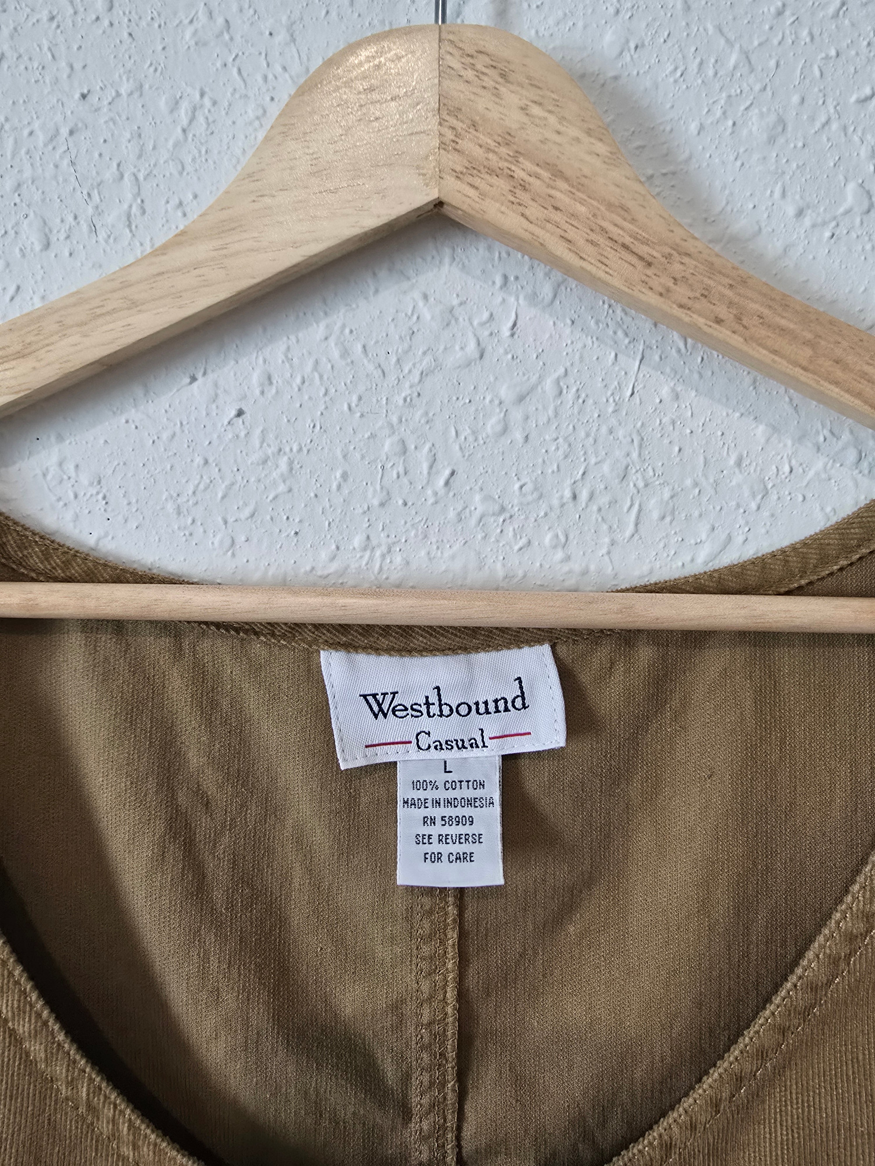 Vintage Cotton Maxi Overall Dress (L)