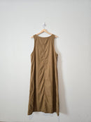 Vintage Cotton Maxi Overall Dress (L)