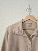 Oversized Waffle Henley Pullover (M)