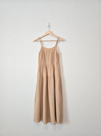 Cotton Smocked Midi Dress (XS)