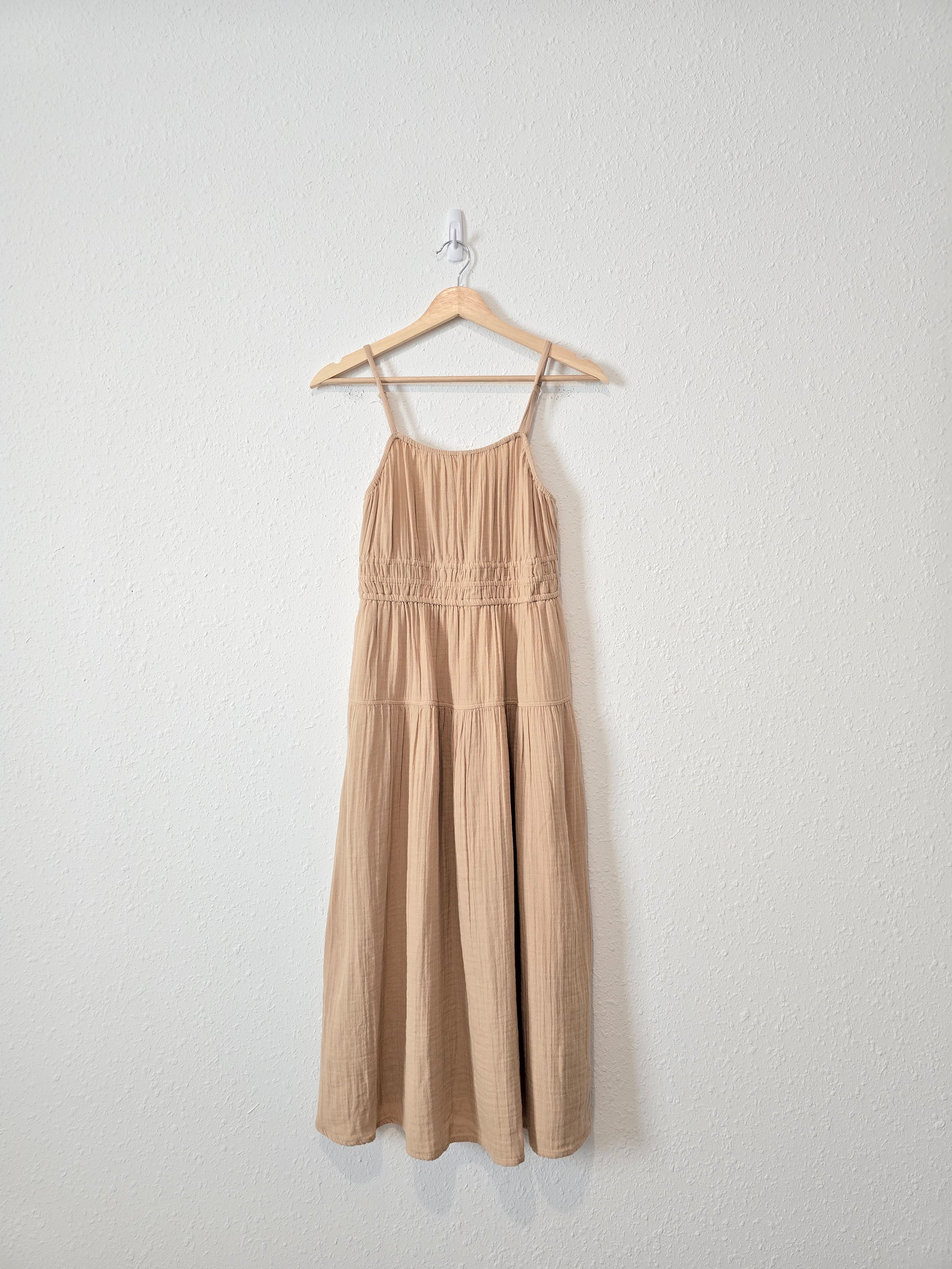 Cotton Smocked Midi Dress (XS)