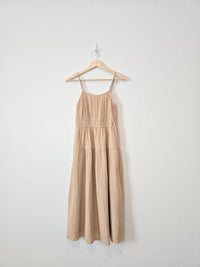 Cotton Smocked Midi Dress (XS)