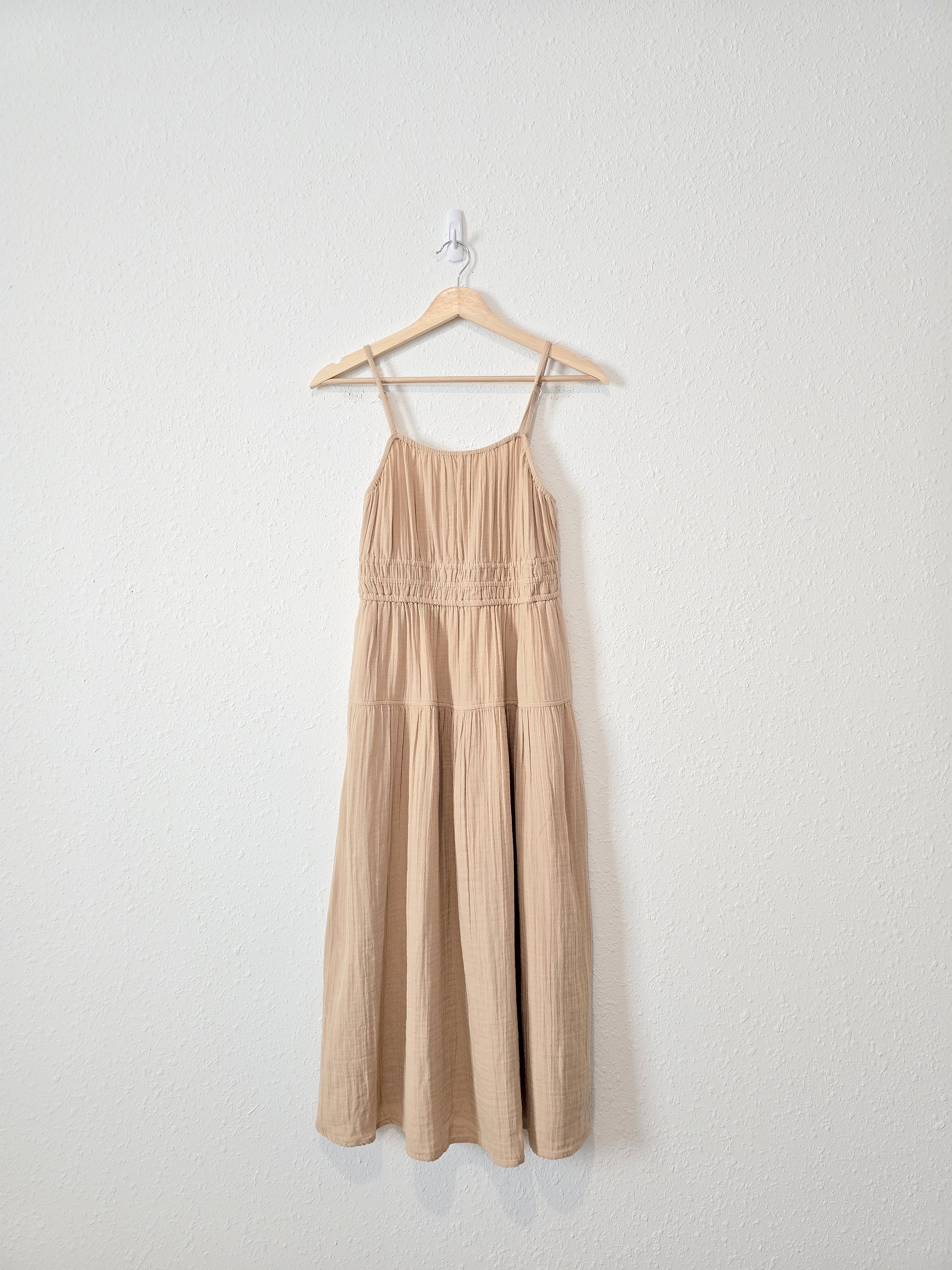 Cotton Smocked Midi Dress (XS)