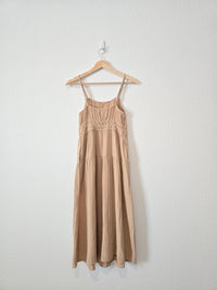Cotton Smocked Midi Dress (XS)