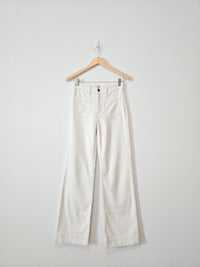 Faherty Ecru Wide Leg Jeans (26)