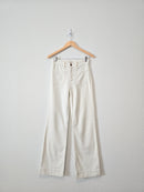 Faherty Ecru Wide Leg Jeans (26)
