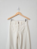 Faherty Ecru Wide Leg Jeans (26)