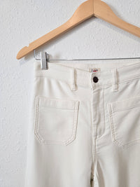 Faherty Ecru Wide Leg Jeans (26)