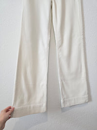 Faherty Ecru Wide Leg Jeans (26)