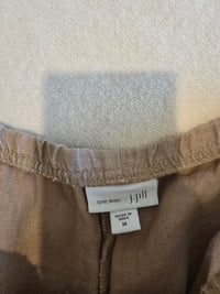Camel Linen Wide Leg Pants (M)