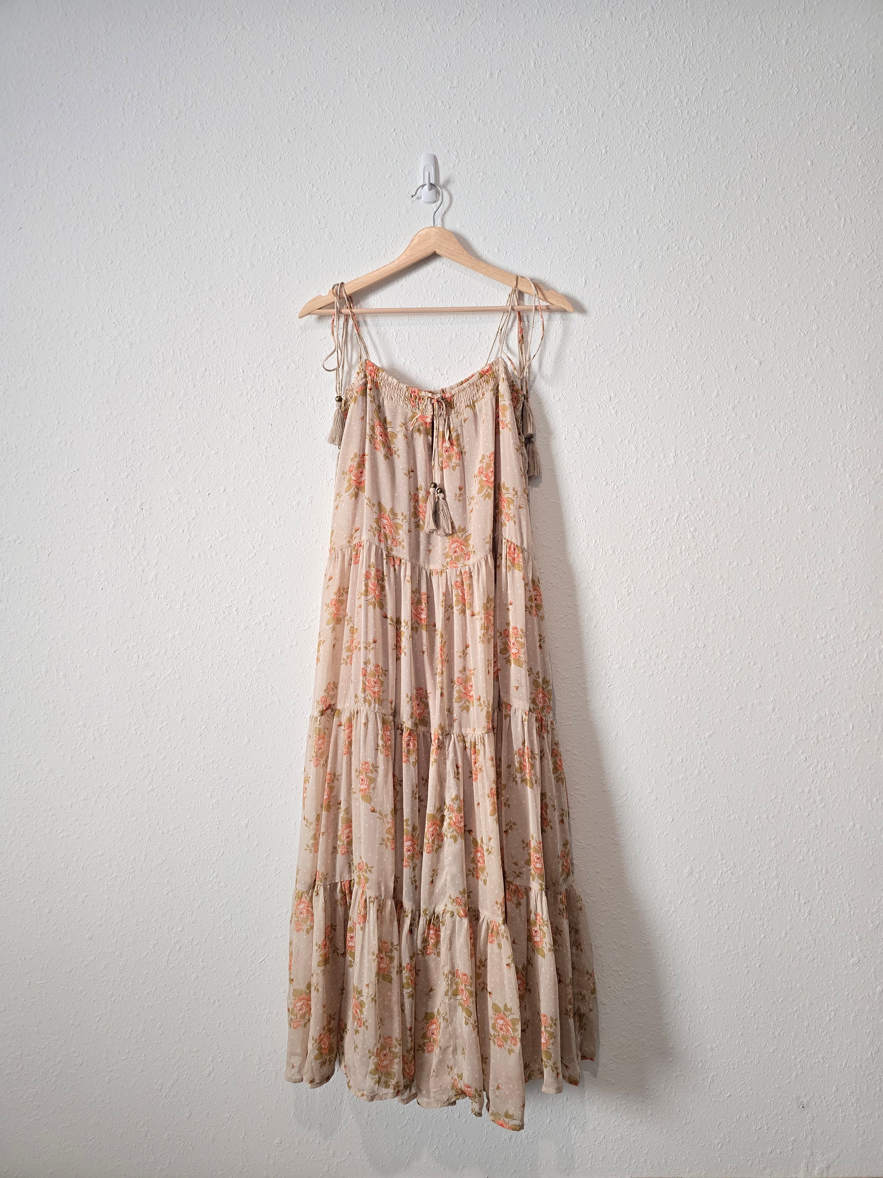 Storia Floral Tiered Maxi Dress (L)