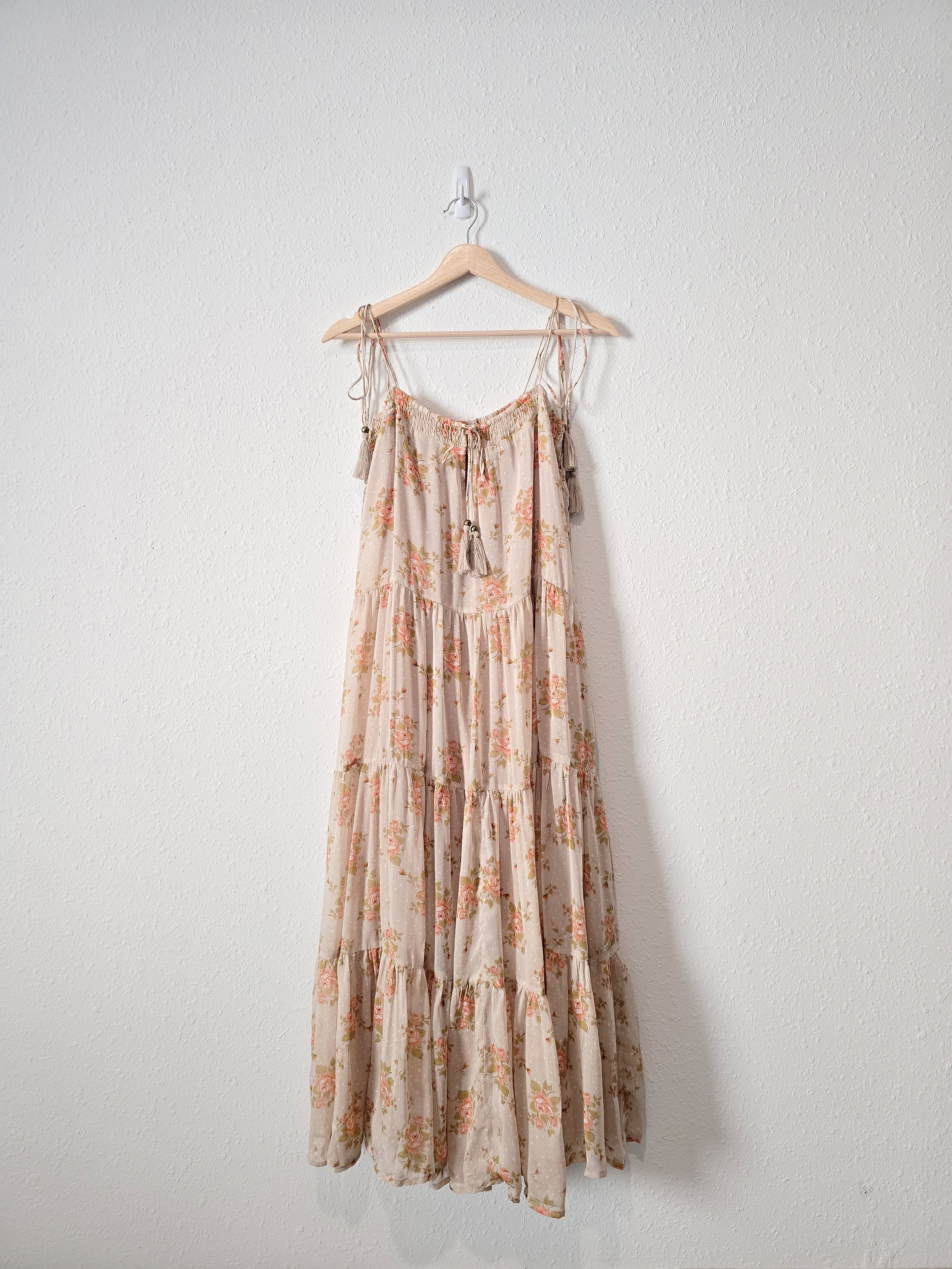 Storia Floral Tiered Maxi Dress (L)