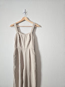 Neutral Linen Blend Jumpsuit (XS)