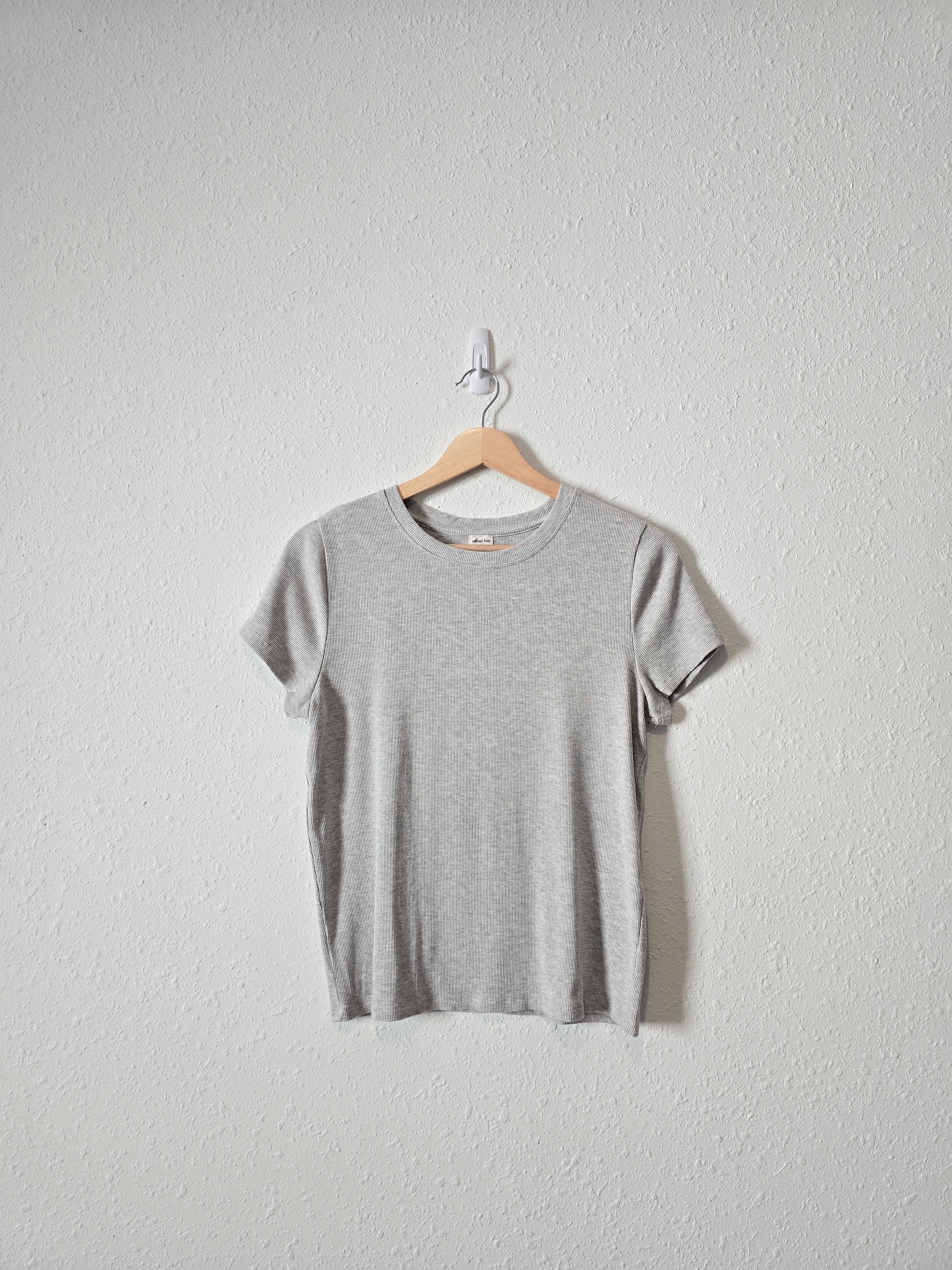 Wilfred Gray Ribbed Tee (L)