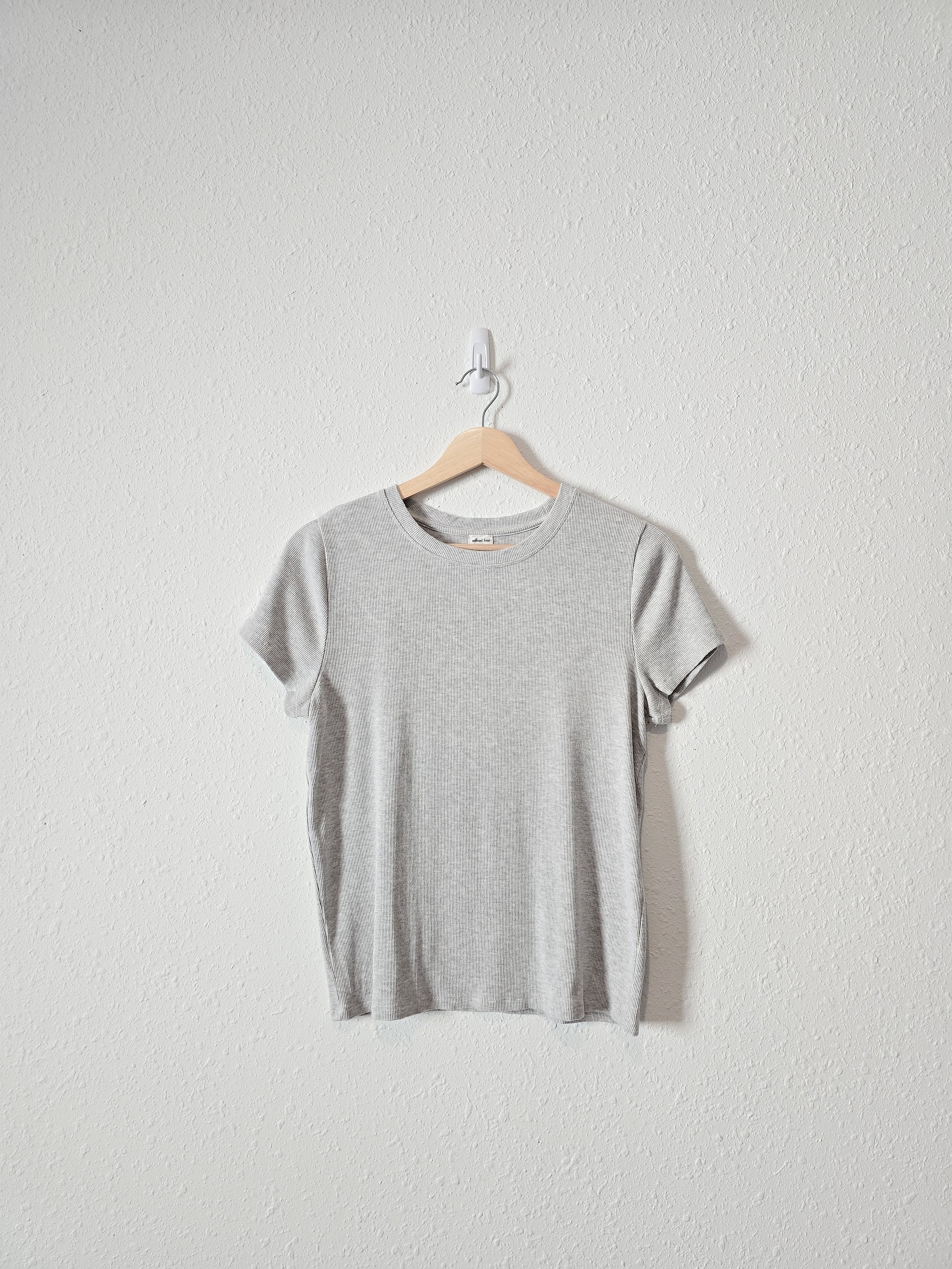 Wilfred Gray Ribbed Tee (L)