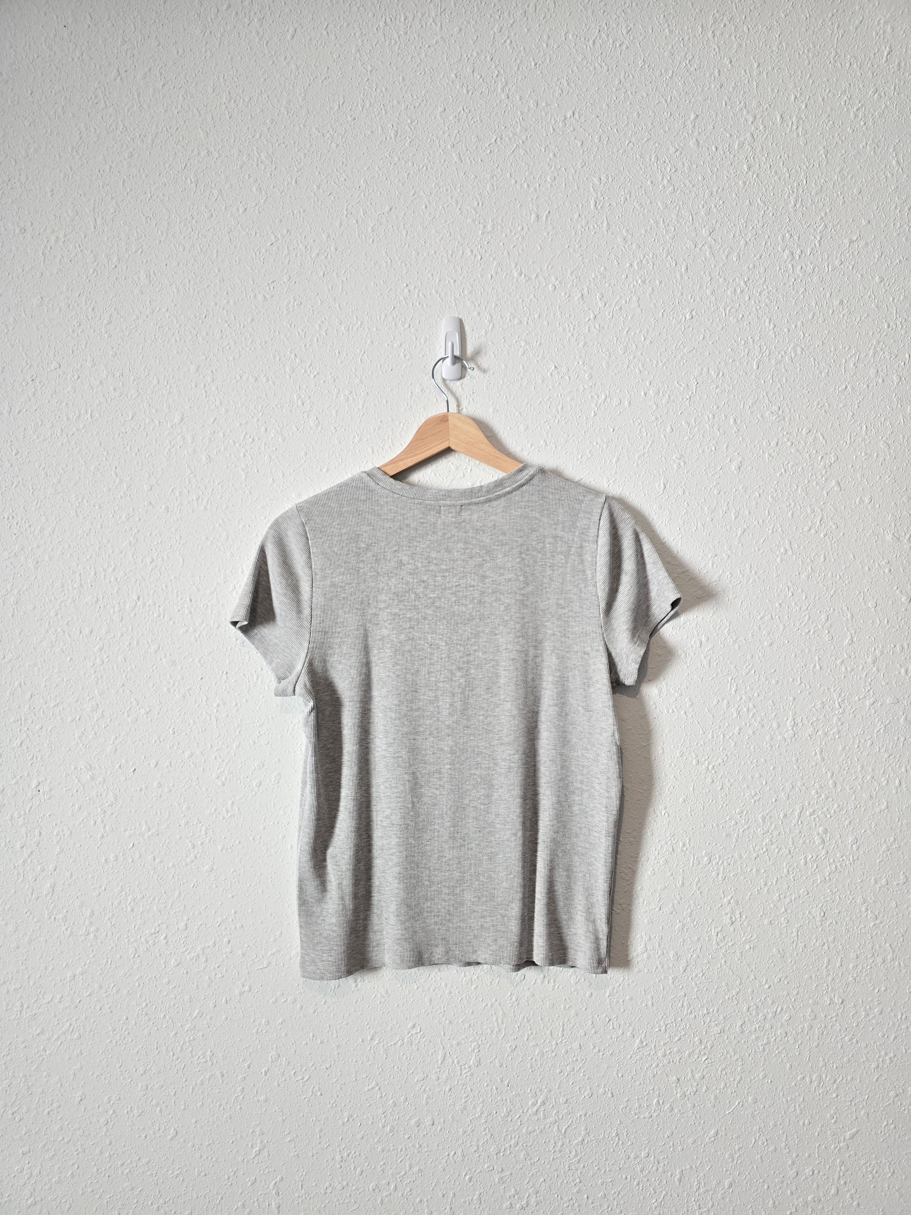 Wilfred Gray Ribbed Tee (L)