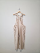 Miou Muse Linen Cotton Wide Leg Overalls (L)