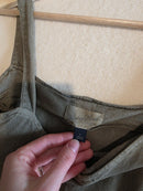 Linen Blend Wide Leg Overalls (L)