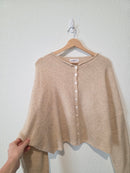 Carly Jean Neutral Button Up Sweater (M)