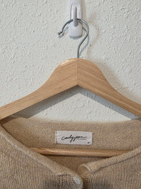 Carly Jean Neutral Button Up Sweater (M)