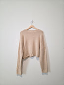 Carly Jean Neutral Button Up Sweater (M)
