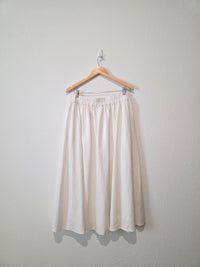 Linen Blend Midi Skirt (L)