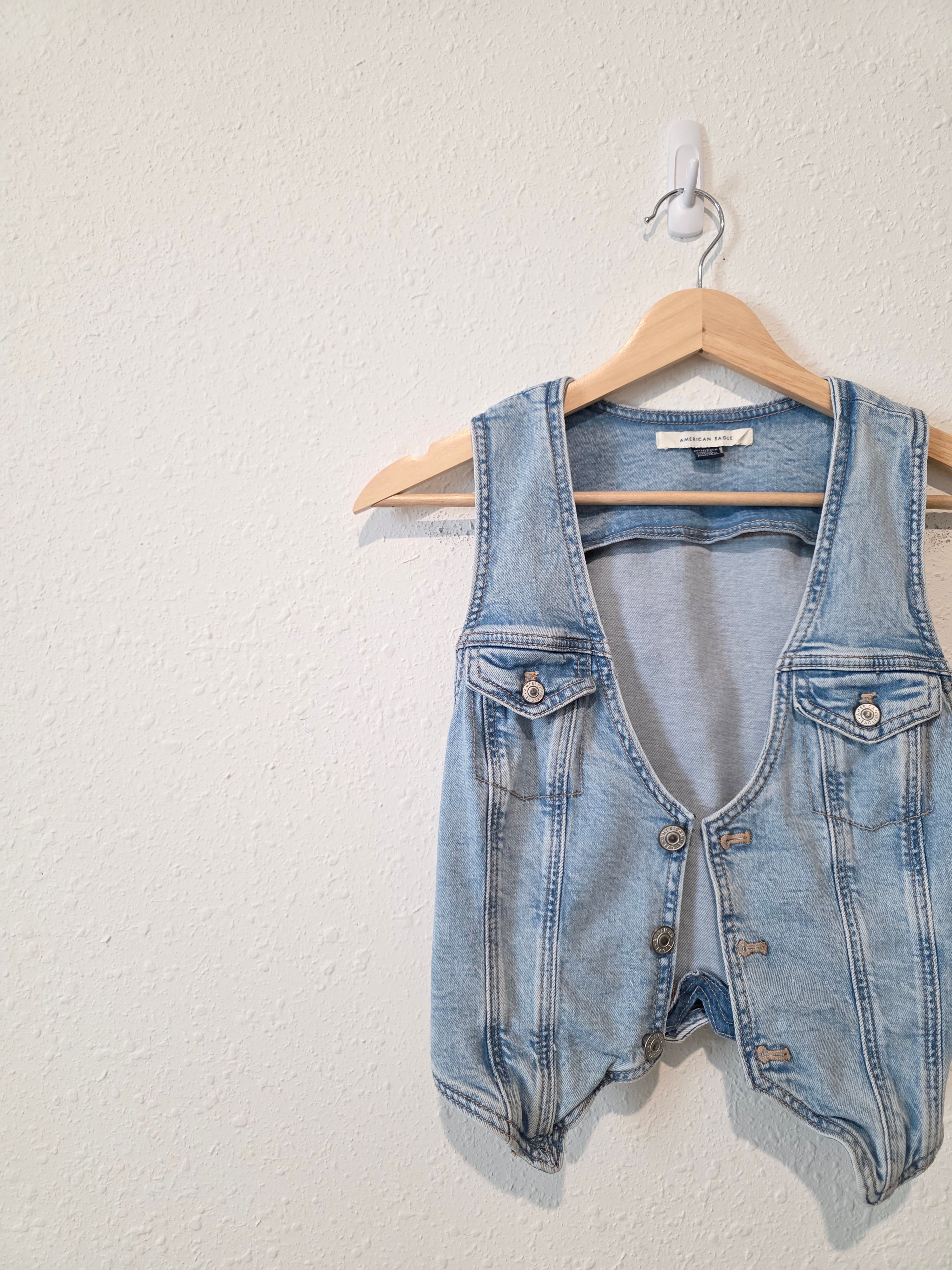 Cropped Denim Vest (XS)